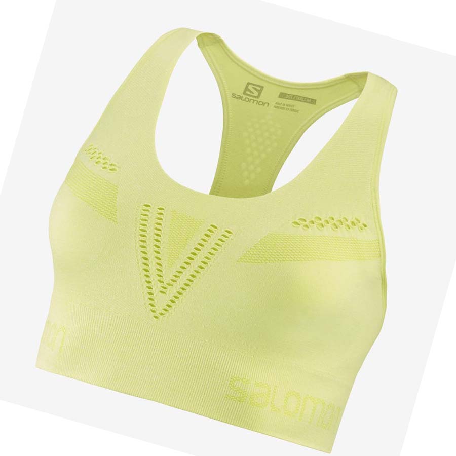 Sujetadores Deportivos Salomon ESSENTIAL MOVE ON SEAMLESS Mujer Verdes | MX 2399YXF